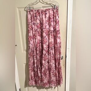 Cami NYC Pink Tiered Maxi Skirt